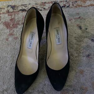 Jimmy Choo black suede pumps
